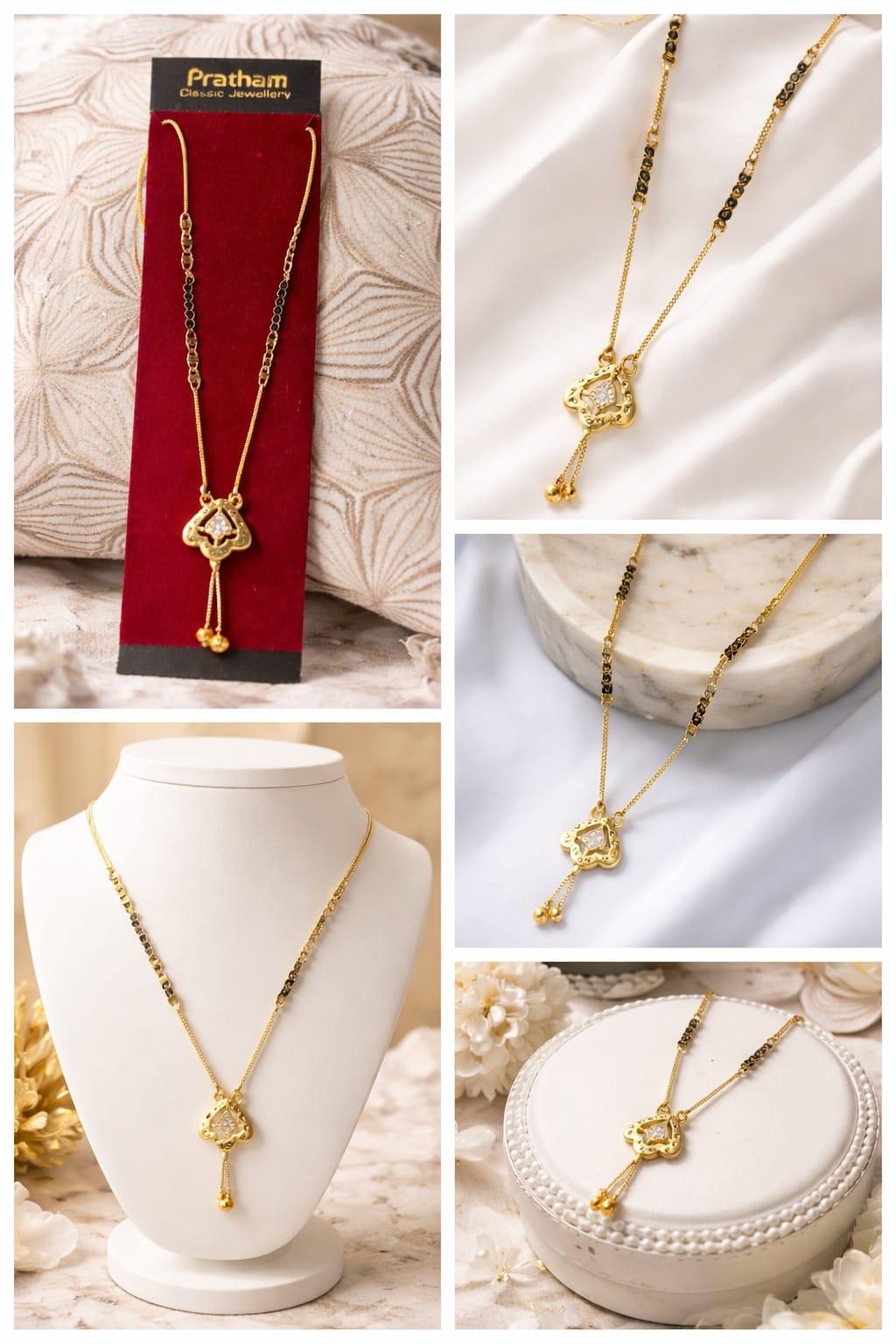 Mangalsutra Gold Plated and American Diamond